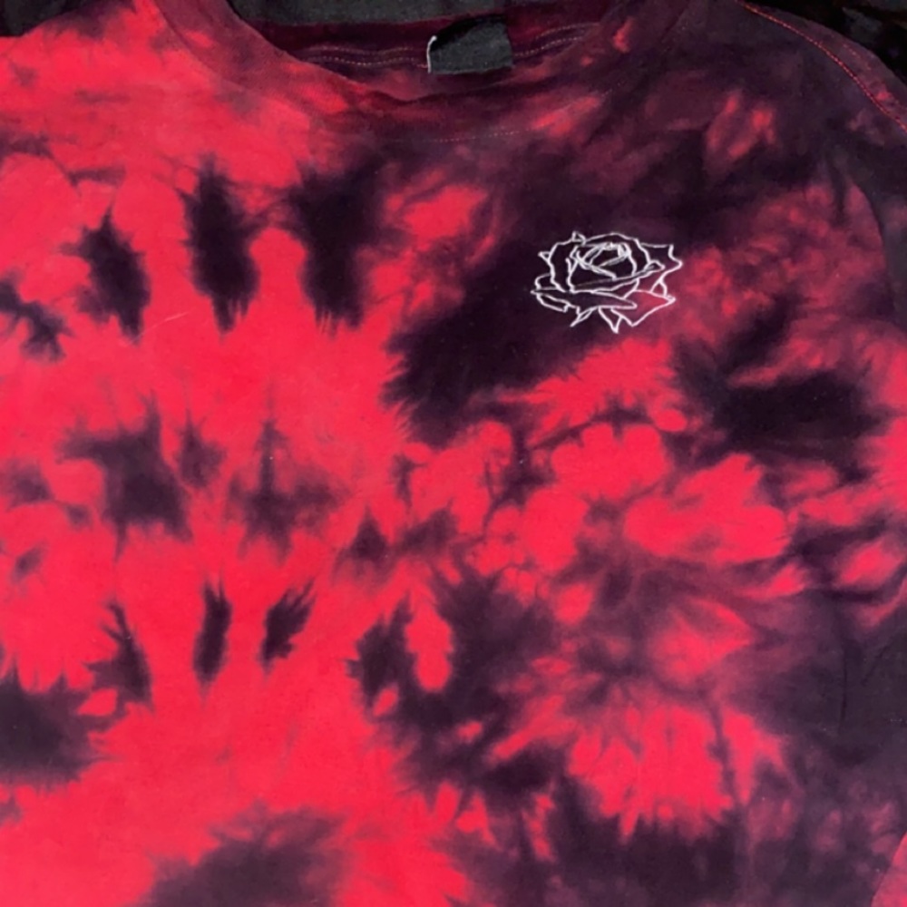 Red and black rose hoodie